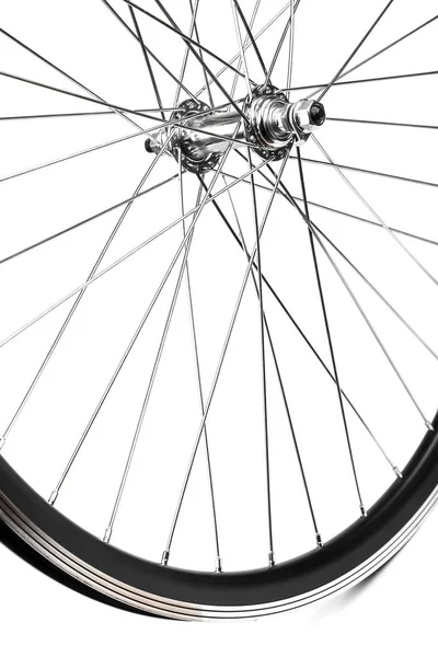 Rueda de bicicleta con radios y manga —  Fotos de Stock