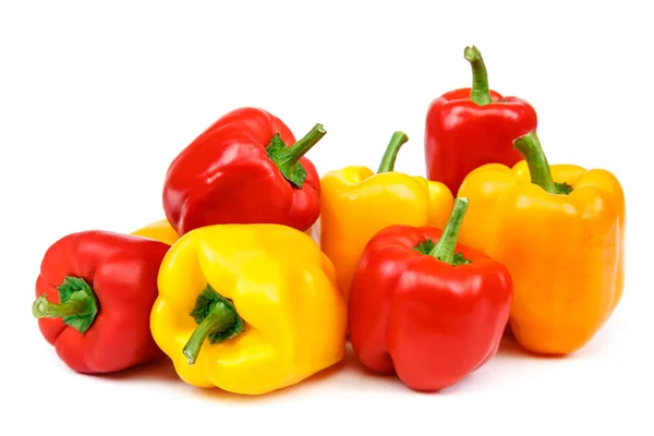 Plody papriky na bílém pozadí. — Stock fotografie