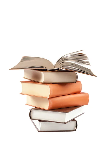 Stack of books on a white background. — Stock Photo, Image
