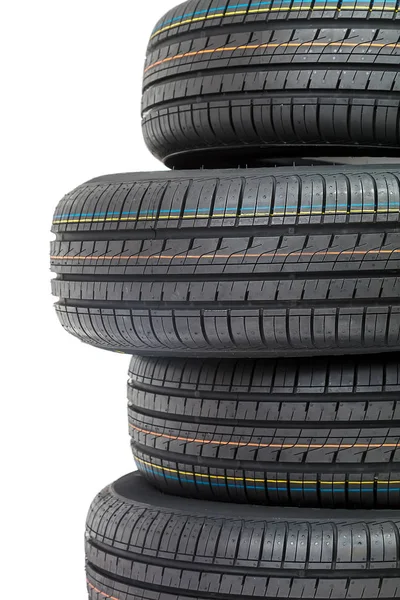 Car tires isolated on a white background. — Stock Photo, Image