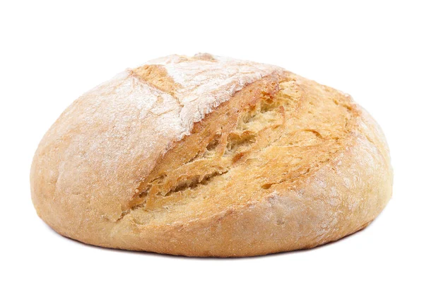 Пшеничная буханка хлеба на белом фоне . — стоковое фото