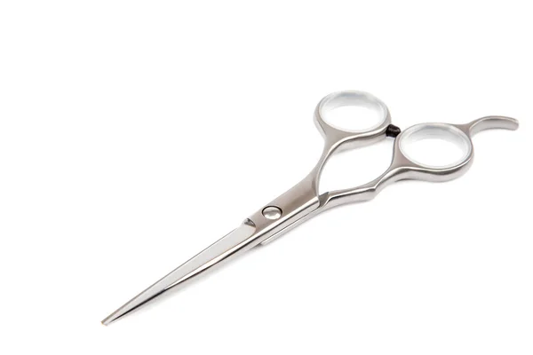Profesionální Kadeřnické nůžky izolovaných na bílém pozadí — Stock fotografie
