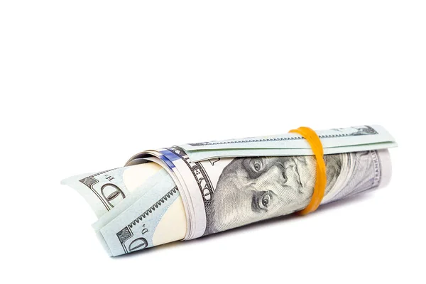 Geld Dollar USA auf weißem Hintergrund — Stockfoto