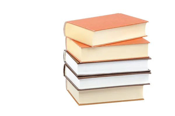 Books in a stack on white background. — Stock Photo, Image