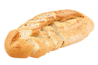 Buğday somun ekmek izole üzerinde beyaz arka plan