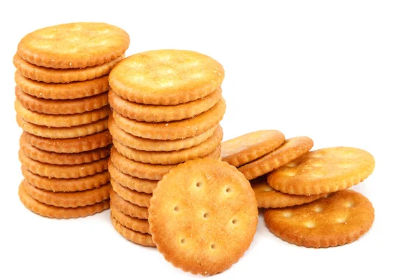 Biscuits savoureux isolés sur un fond blanc — Photo