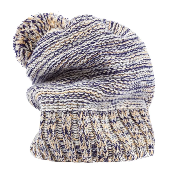 Knitted winter hat isolated on a white background — Stock Photo, Image