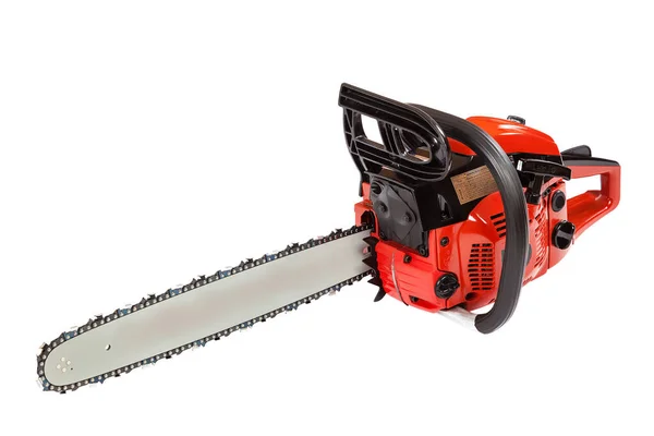 Modern chainsaw isolated on a white background — Stock Photo, Image