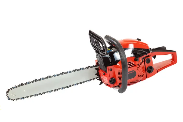 Modern chainsaw isolated on a white background — Stock Photo, Image