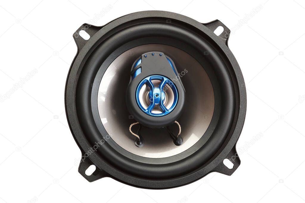 Car speakers isolated on a white background.