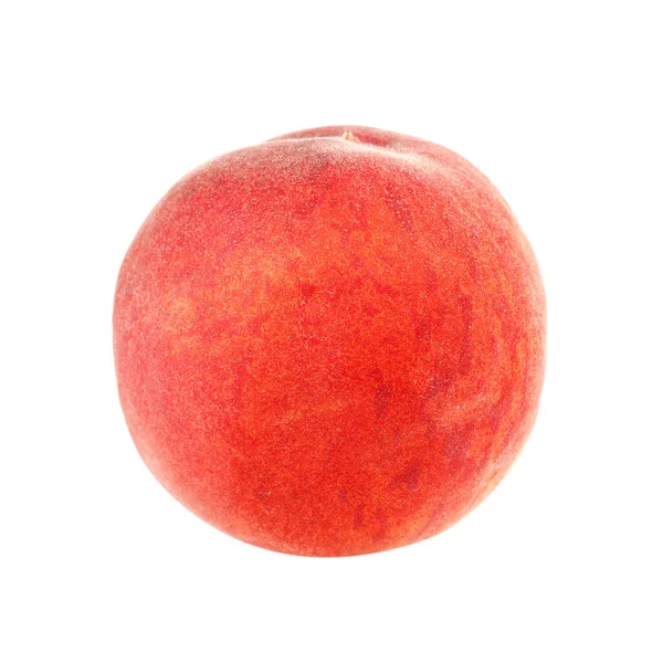 Frische Pfirsichfrüchte Isoliert Auf Weißem Hintergrund — Stockfoto