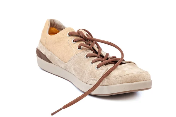 Sepatu Sneakers Moccasins Fashionable Terisolasi Latar Belakang Putih — Stok Foto