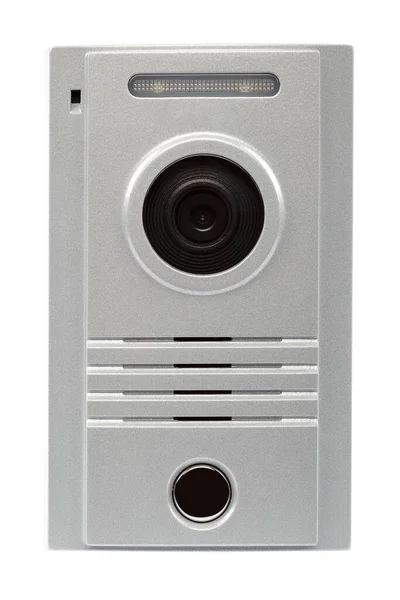 Front Panel Video Intercom Isolerad Vit Bakgrund — Stockfoto