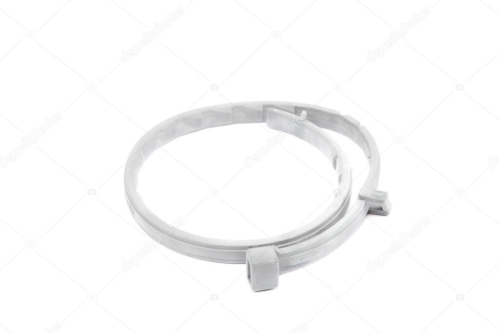 Collar for mammals against tick and flea parasites isolated on a white background.