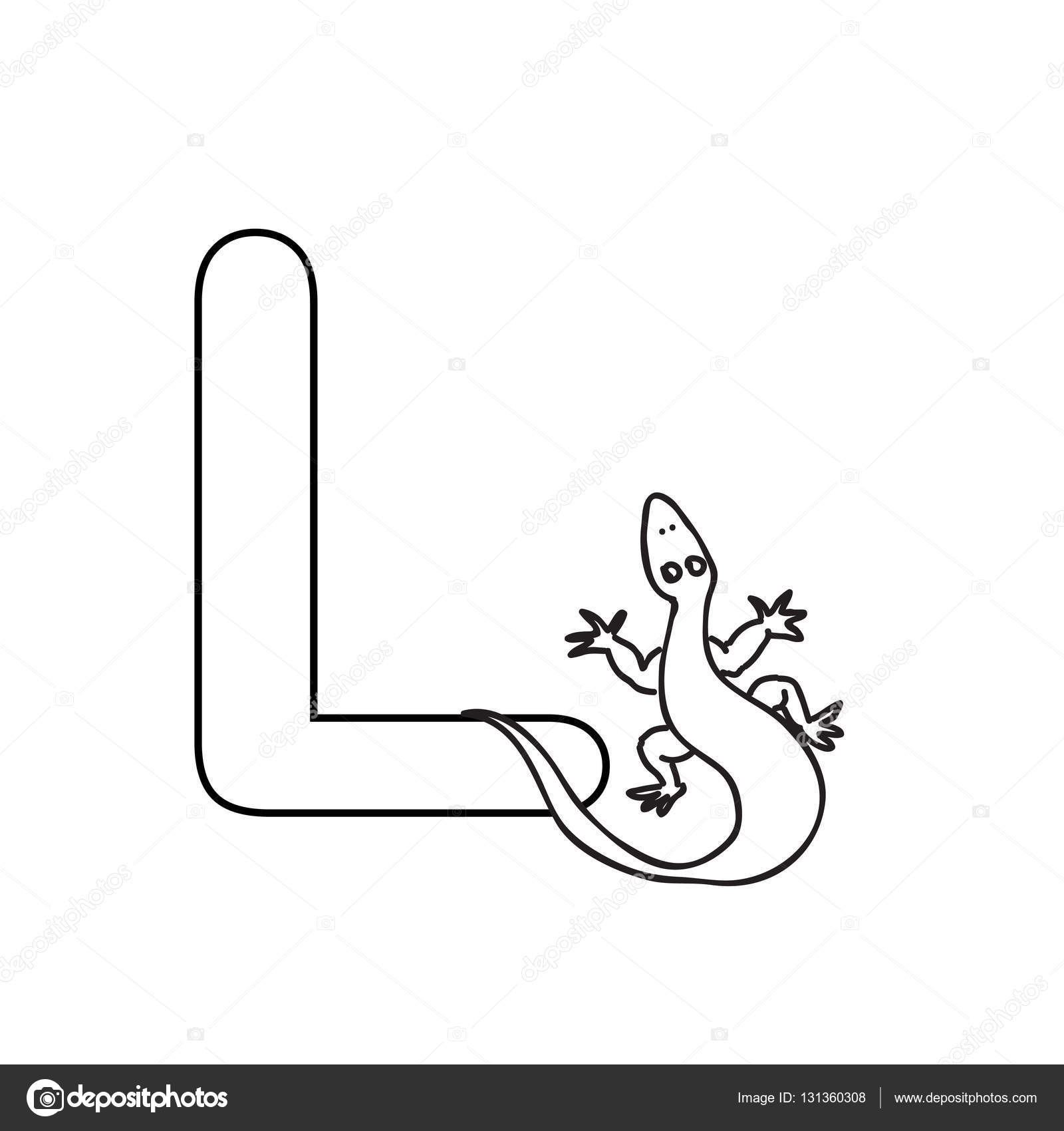 Baby Dieren Alfabet Kinderen Kleurplaten Pagina Stockfoto