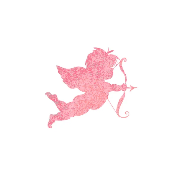 Cupid med pilikonerna akvarell silhuetter — Stockfoto