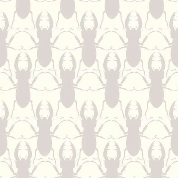 Beatle silhouette  abstract  Seamless pattern — Stock Photo, Image