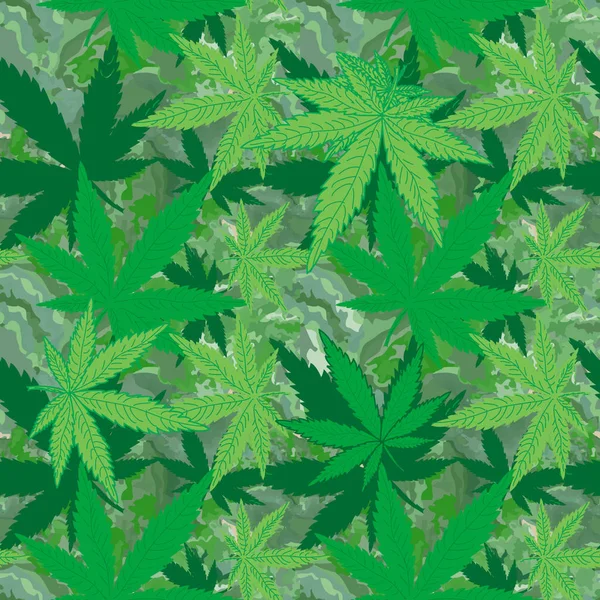 Abstrato cannabis no fundo de mármore sem costura padrão — Fotografia de Stock