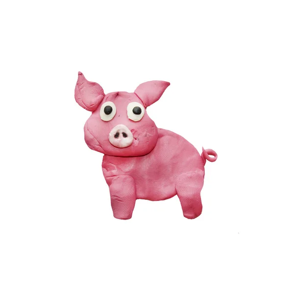 Plasticine 3D bambino scultura animale isolato — Foto Stock