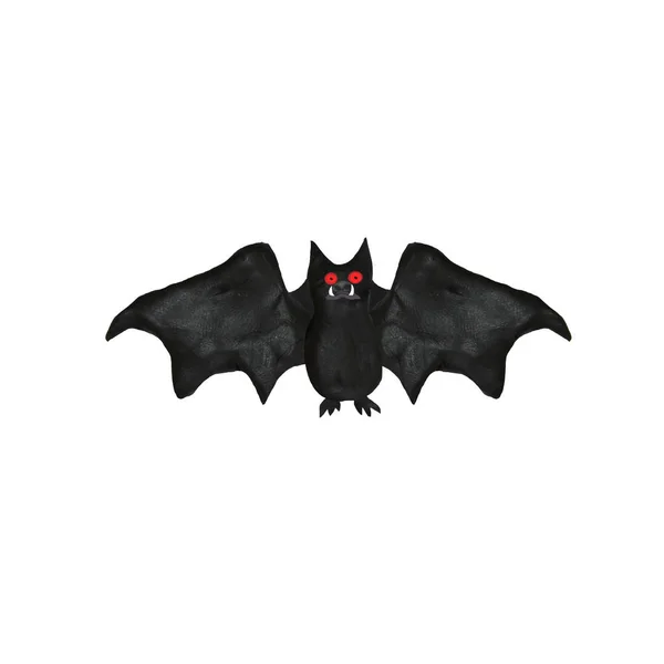 Halloween Plasticine murciélago escultura 3d icono — Foto de Stock
