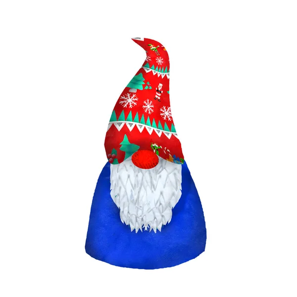 Plasticine Norvegian Santa Gnome Isolated White — 스톡 사진