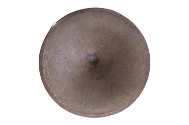 Antika örgü beyaz arka planda (üstten görünüm)