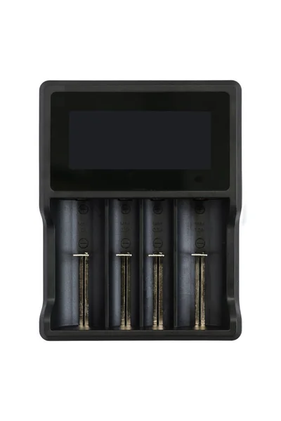 Charger baterai dengan watt dan pemeriksa volt — Stok Foto