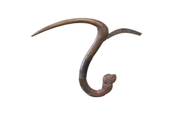 Antique sickle on white background — Stock Photo, Image