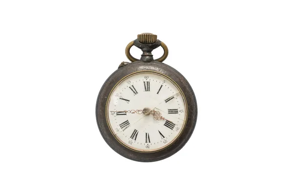 Reloj de parada antiguo sobre fondo blanco — Foto de Stock