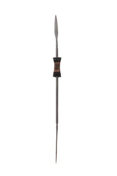 Antique spear on white background — Stock Photo, Image