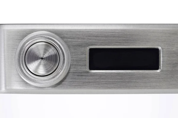Aluminum button and display — Stock Photo, Image