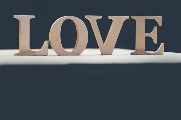 Palabra Amor Para Uso Día San Valentín Imagen Filtro Vintage — Foto de Stock