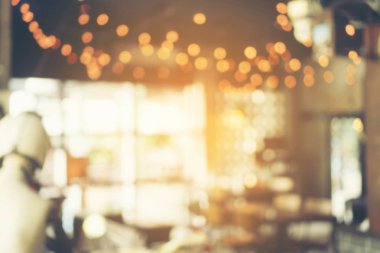 Soyut bulanıklık ve Restoran Cafe iç için arka plan bulanıklık