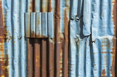 Arka plan doku eski çinko yaprak.