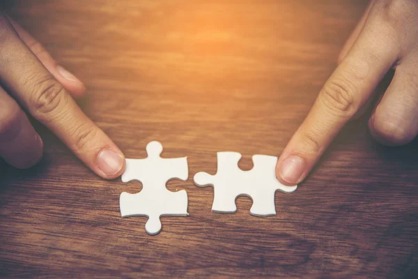 Business Connection Corporate Team Concetto Puzzle — Foto Stock