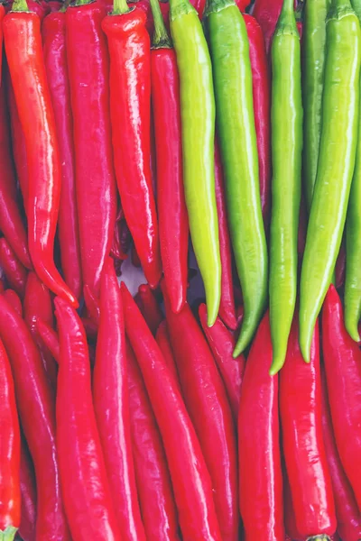 vegetable background. Many colorful paprika. Colorful vegetables in the market.