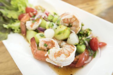 Taze karides salatası, Tayland gıda