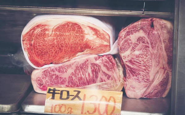 High quality beef in Japan, vintage filter image