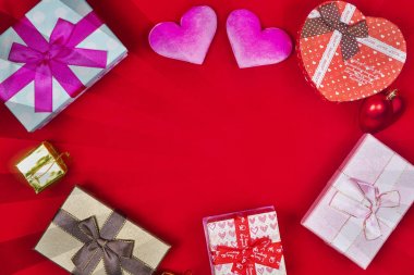 Hediyelik kutu set arka plan üzerinde