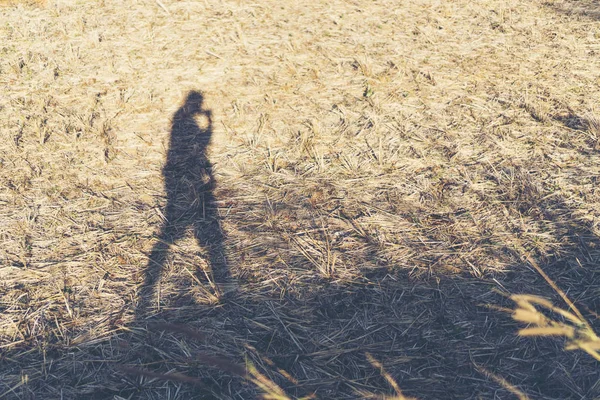 Silhouette Persone Che Camminano Sole — Foto Stock