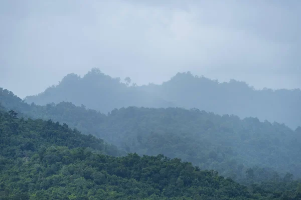Paisagem Camadas Montanhosas Floresta Tropical Tailândia — Fotografia de Stock