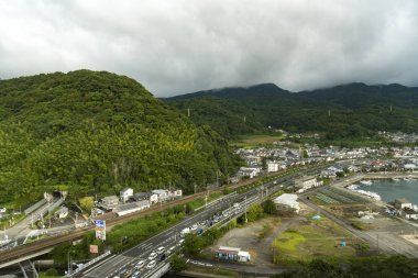 Oita, Fukuoka - 1 Ekim : Beppu körfezi, Beppu şehir, Oita ili, fukuoka, Japonya manzarası