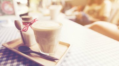 kahve latte sanat, vintage filtre görüntü
