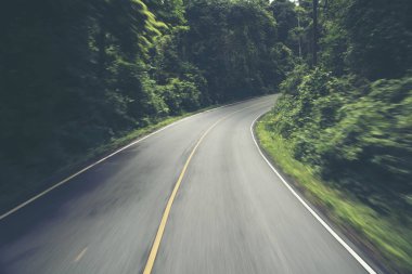 orman doğa yol yol, vintage filtre görüntü