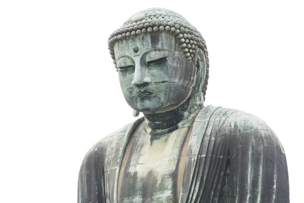 Estatua Buda Japonés Aislada Blanco — Foto de Stock