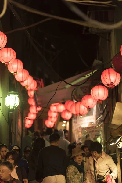 Taipei Tajvan 2017 Jiufen Tajvan Leghíresebb Turisztikai Attrakciója Kívül Nagyobb — Stock Fotó