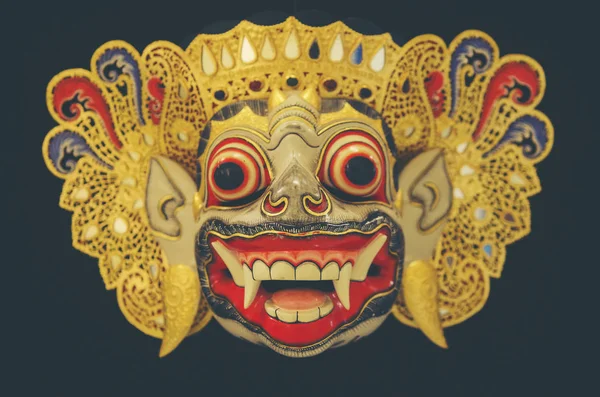 Houten Barong Masker Uit Tegallalang Bali Indonesië — Stockfoto