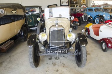 NAKHON PATHOM, THAILAND - December 17, 2015 : Ola vintage car in Jesada Technik Museum is the biggest vehicle museum in Thailand and in the region.