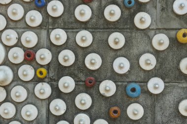 Arkaplan için renkli tuğla duvar