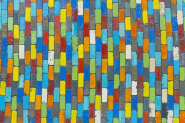 renkli mozaik kiremitler deseni